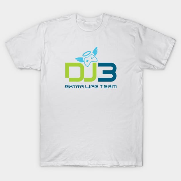 DJ3 Tri-Color Logo T-Shirt by DJ3 Extra Life Team